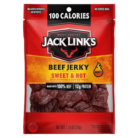 Jack Links Sweet & Hot Beef Jerky 1.25 oz Bagged 10000008342